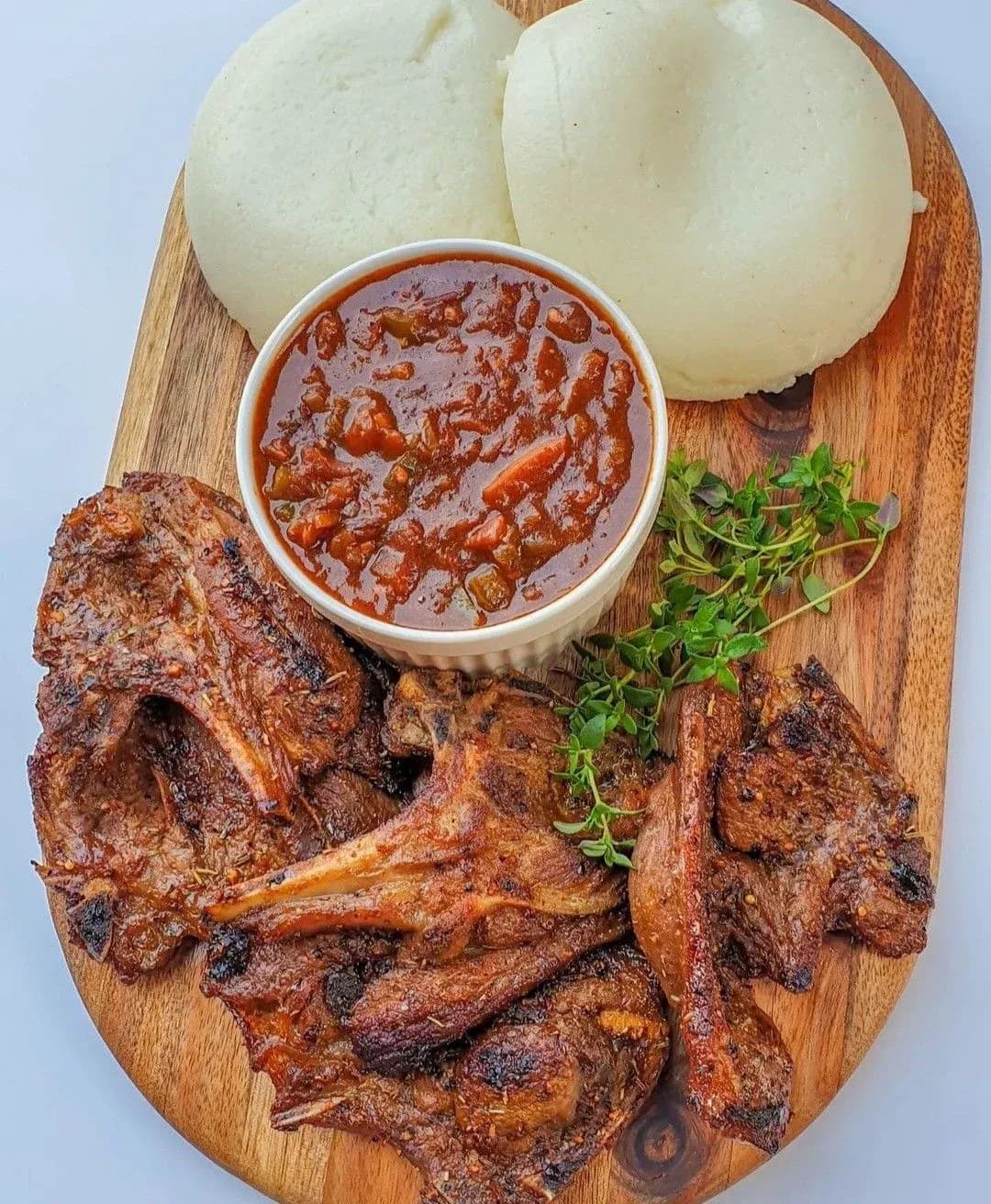 Enkajii77 Flame-Grilled Lamb Chops & Ugali Combo